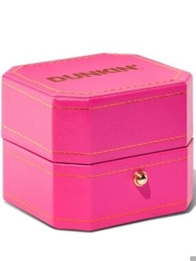Dunkin' Pink Hexagon Jewelry Box